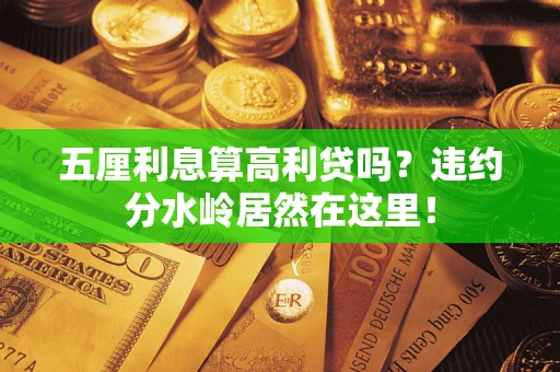 济南五厘利息算高利贷吗？违约分水岭居然在这里！