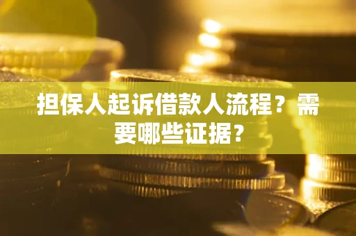 济南担保人起诉借款人流程？需要哪些证据？